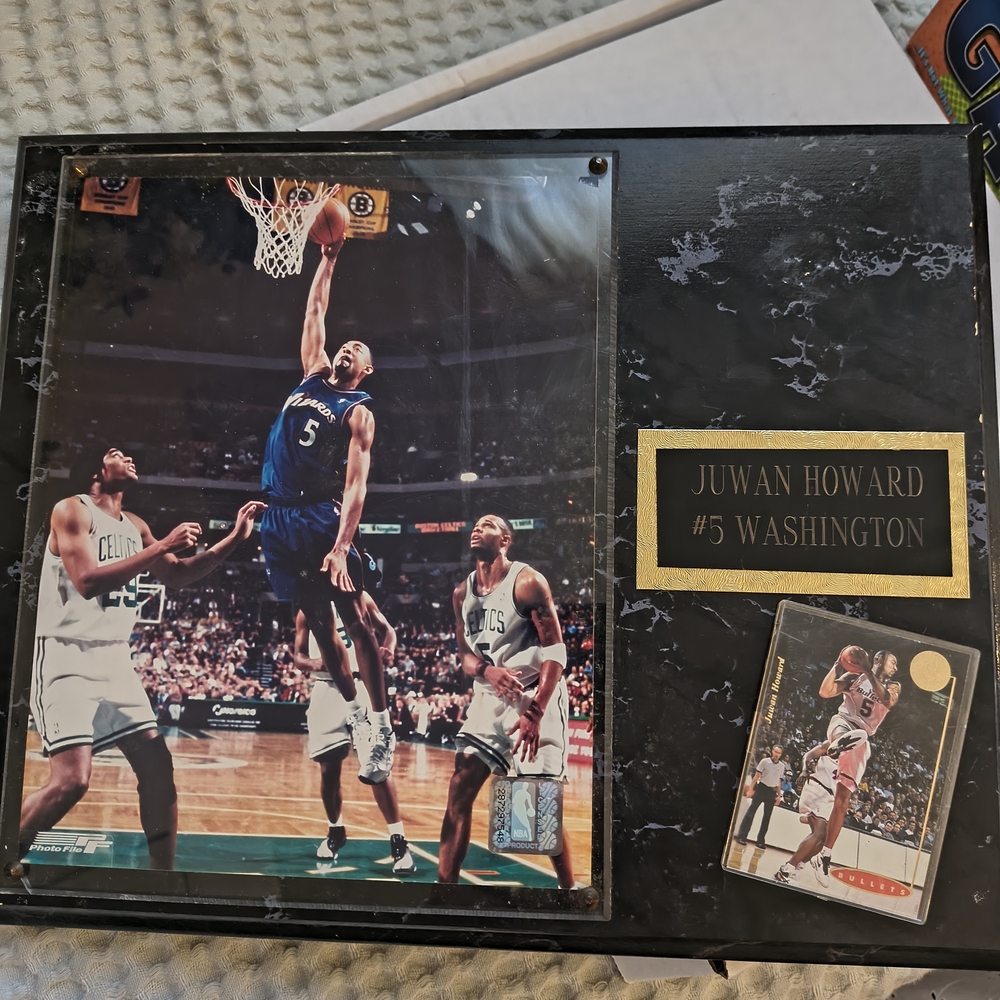 Juwan Howard #5 Washington Wizards – NBA Licensed Photo & Trading Card Plaque